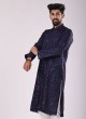 Sequins Work Wedding Wear Kurta Pajama